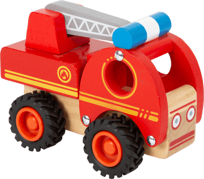 Camion de pompiers en bois