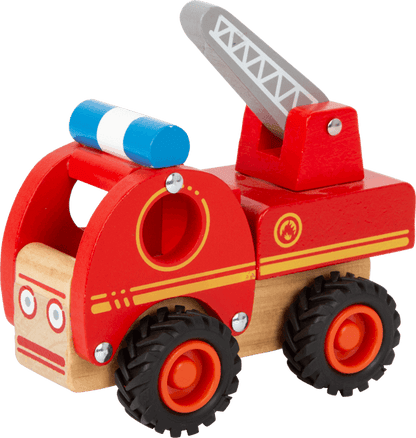 Camion de pompiers en bois