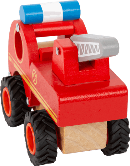 Camion de pompiers en bois