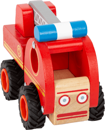 Camion de pompiers en bois