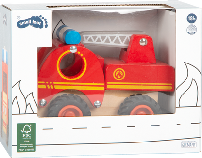 Camion de pompiers en bois