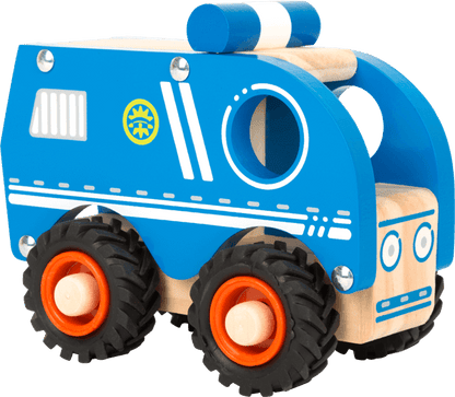 Fourgon de police en bois