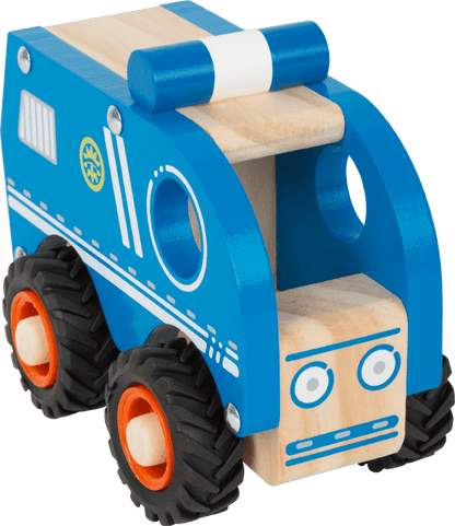 Fourgon de police en bois