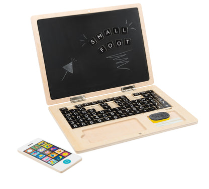 Ordinateur portable en bois avec tableau aimanté