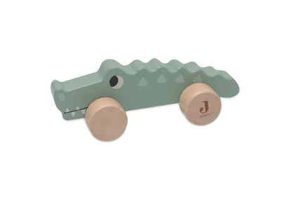 Crocodile en bois à roulettes - Jungle Jambo