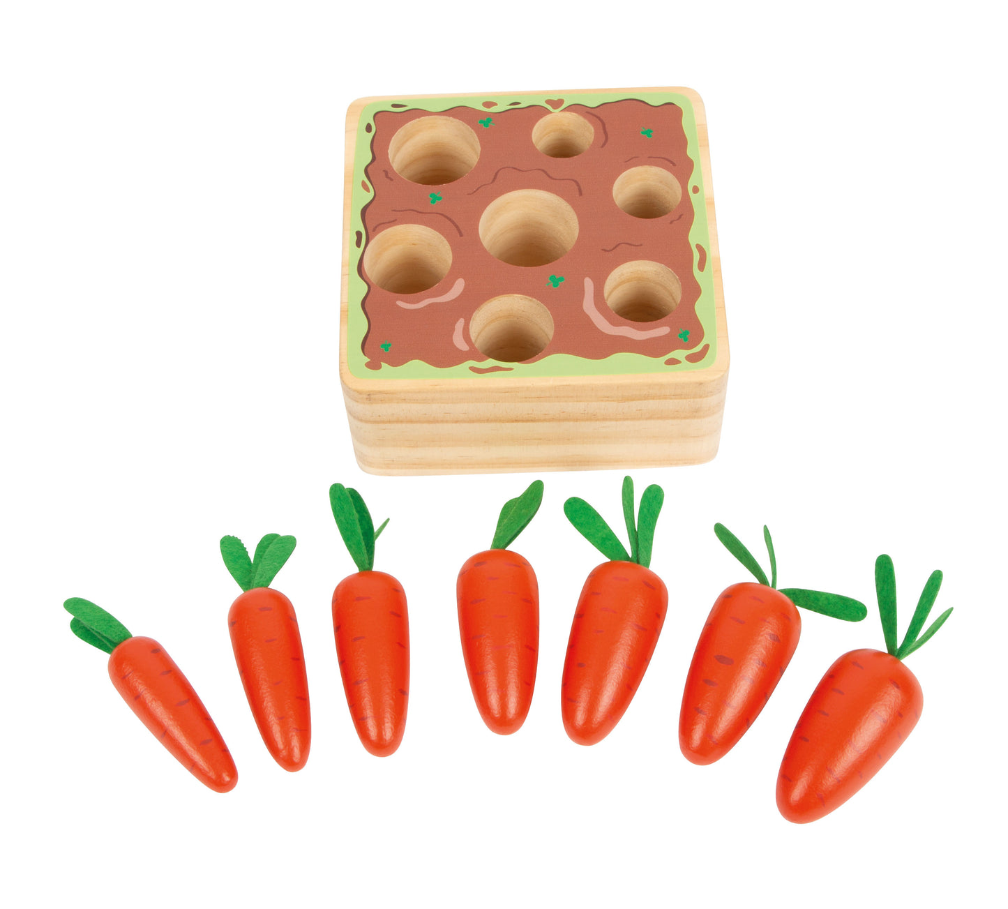 Jeu d'empilage de carottes