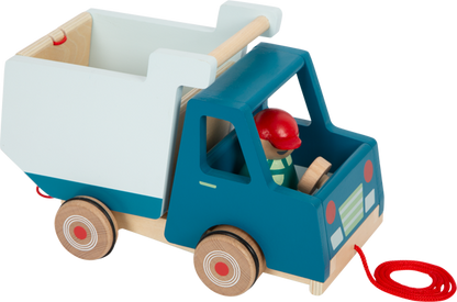 Véhicule à tirer camion benne en bois