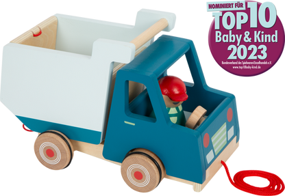 Véhicule à tirer camion benne en bois