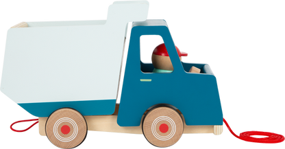Véhicule à tirer camion benne en bois