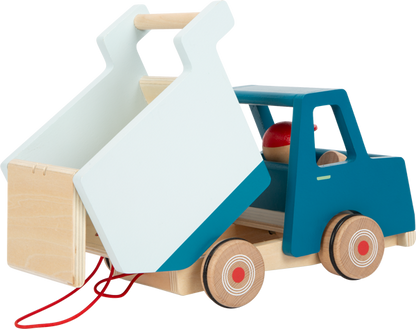 Véhicule à tirer camion benne en bois