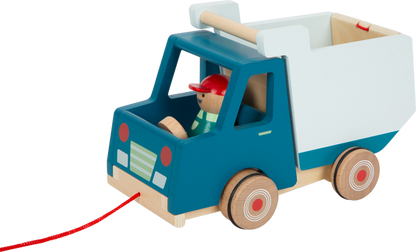 Véhicule à tirer camion benne en bois