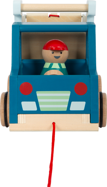Véhicule à tirer camion benne en bois