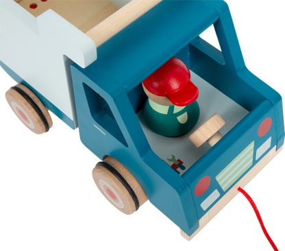 Véhicule à tirer camion benne en bois