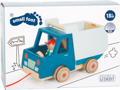 Véhicule à tirer camion benne en bois