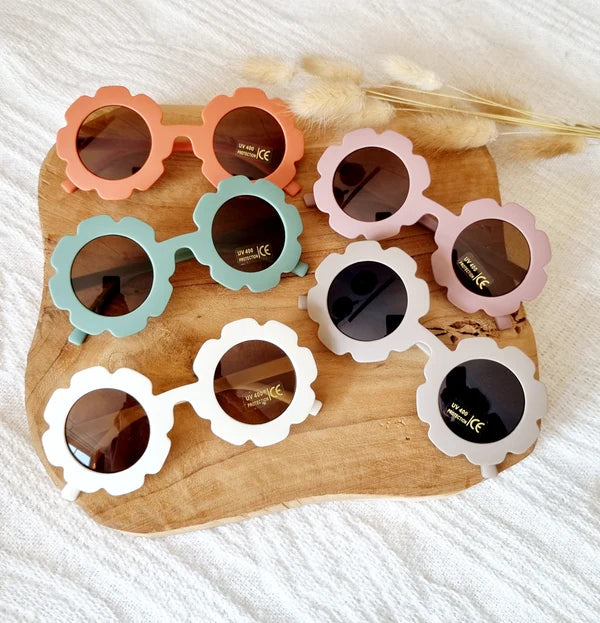 Lunettes de soleil pour bébés et enfants UV400 Flower Beige