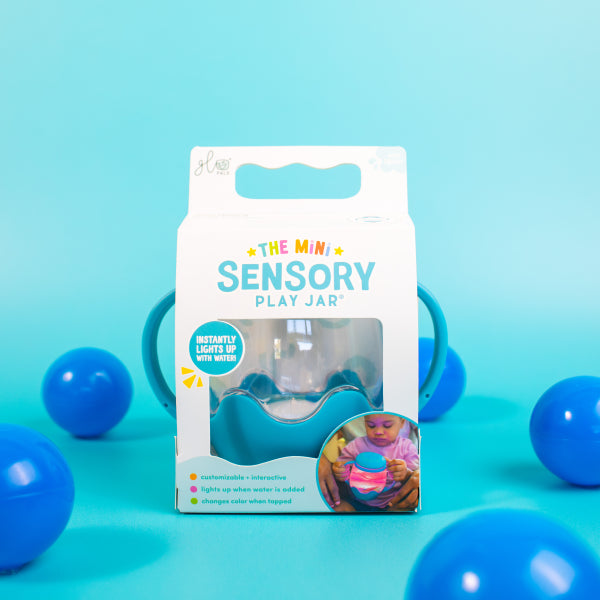 Mini bocal sensoriel bleu