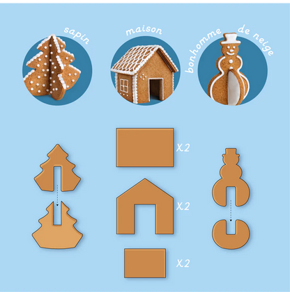 Emporte-pièces - La maison d'hiver 3D