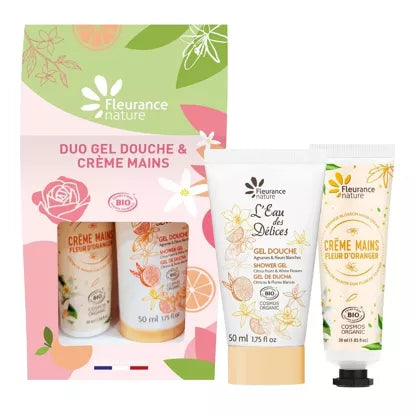 Coffret Duo gel douche et crème mains Agrumes et fleurs blanches