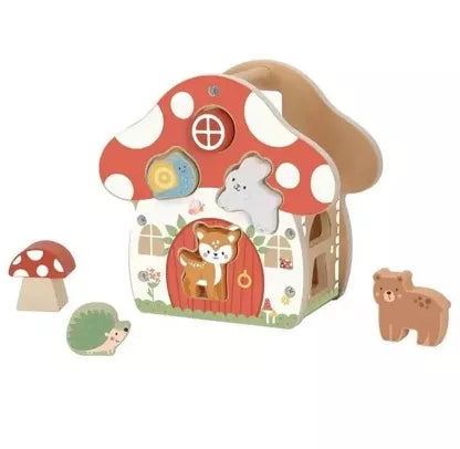 Boîte à formes maison champignon