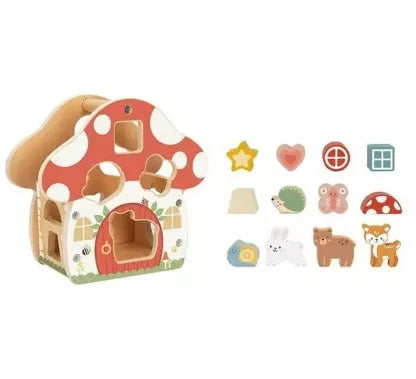 Boîte à formes maison champignon