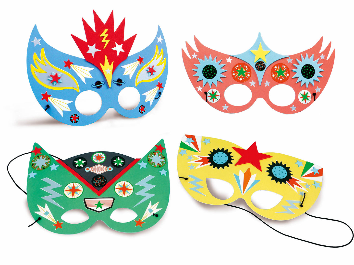 MA POCHETTE D'ARTISTE - MASQUES A DÉCORER - LE GANG DES SUPER-HÉROS