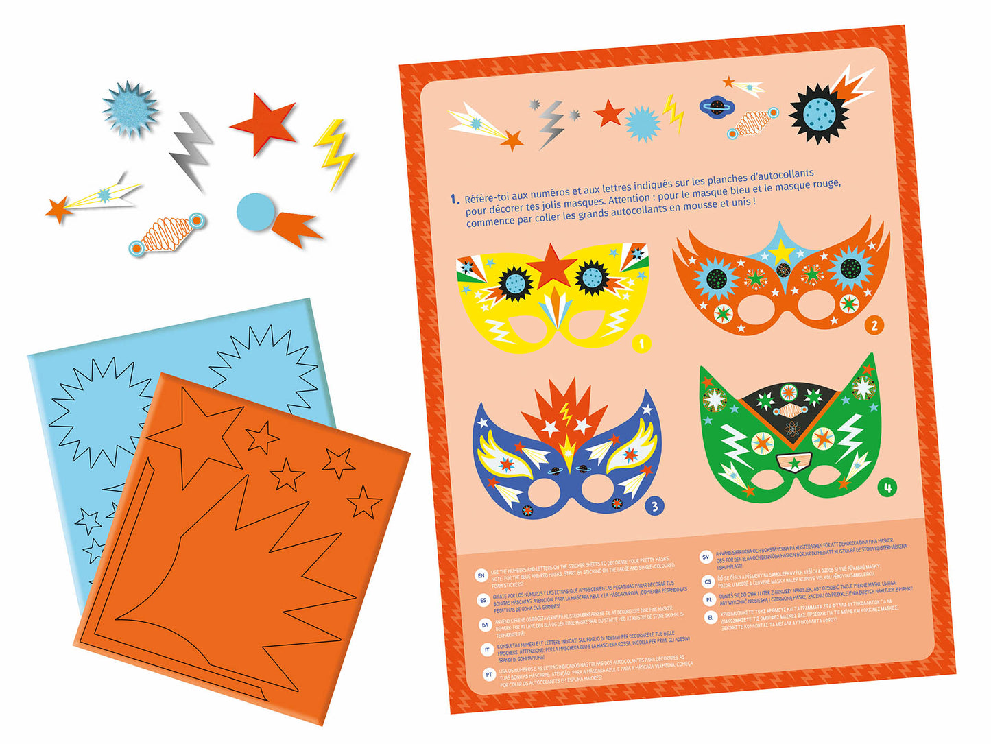 MA POCHETTE D'ARTISTE - MASQUES A DÉCORER - LE GANG DES SUPER-HÉROS