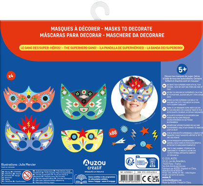 MA POCHETTE D'ARTISTE - MASQUES A DÉCORER - LE GANG DES SUPER-HÉROS