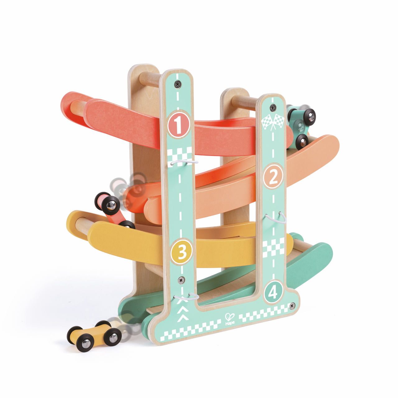 Piste de course et voitures