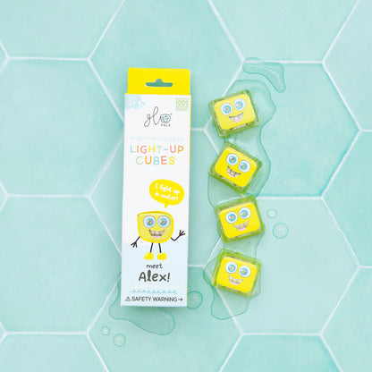Alex - 4 cubes lumineux jaune