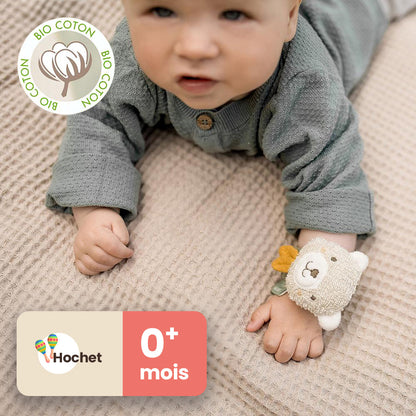 Hochet de poignet ours