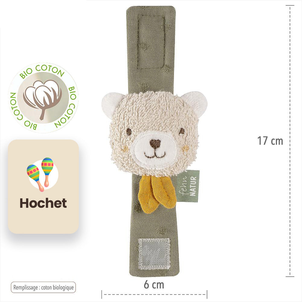 Hochet de poignet ours