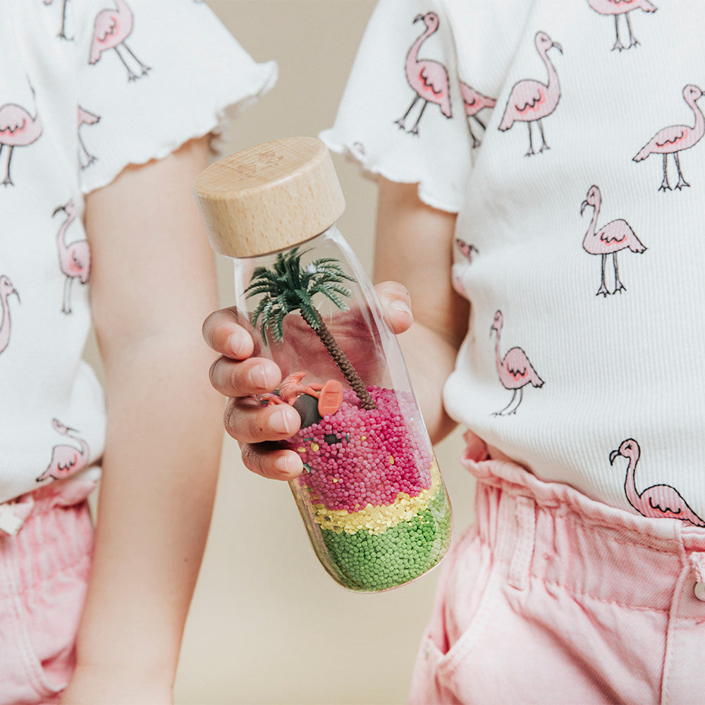 Bouteille sensorielle Flamant rose