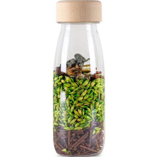 Spy Bottle Jungle Petit Boum - Jeu observation cherche et trouve animaux jungle imagination langage enfant sans BPA