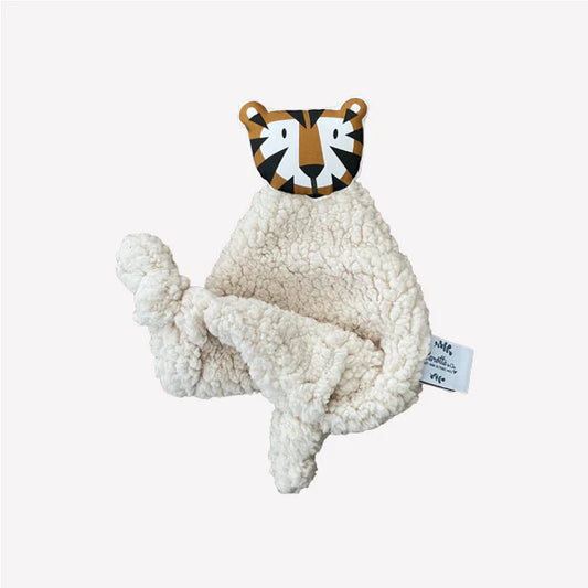 Doudou tigre teddy beige