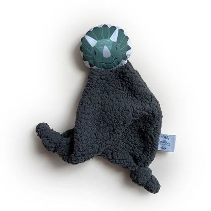 Doudou dinosaure teddy gris anthracite