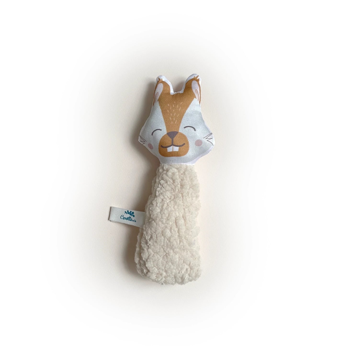 Hochet gling-gling écureuil teddy beige